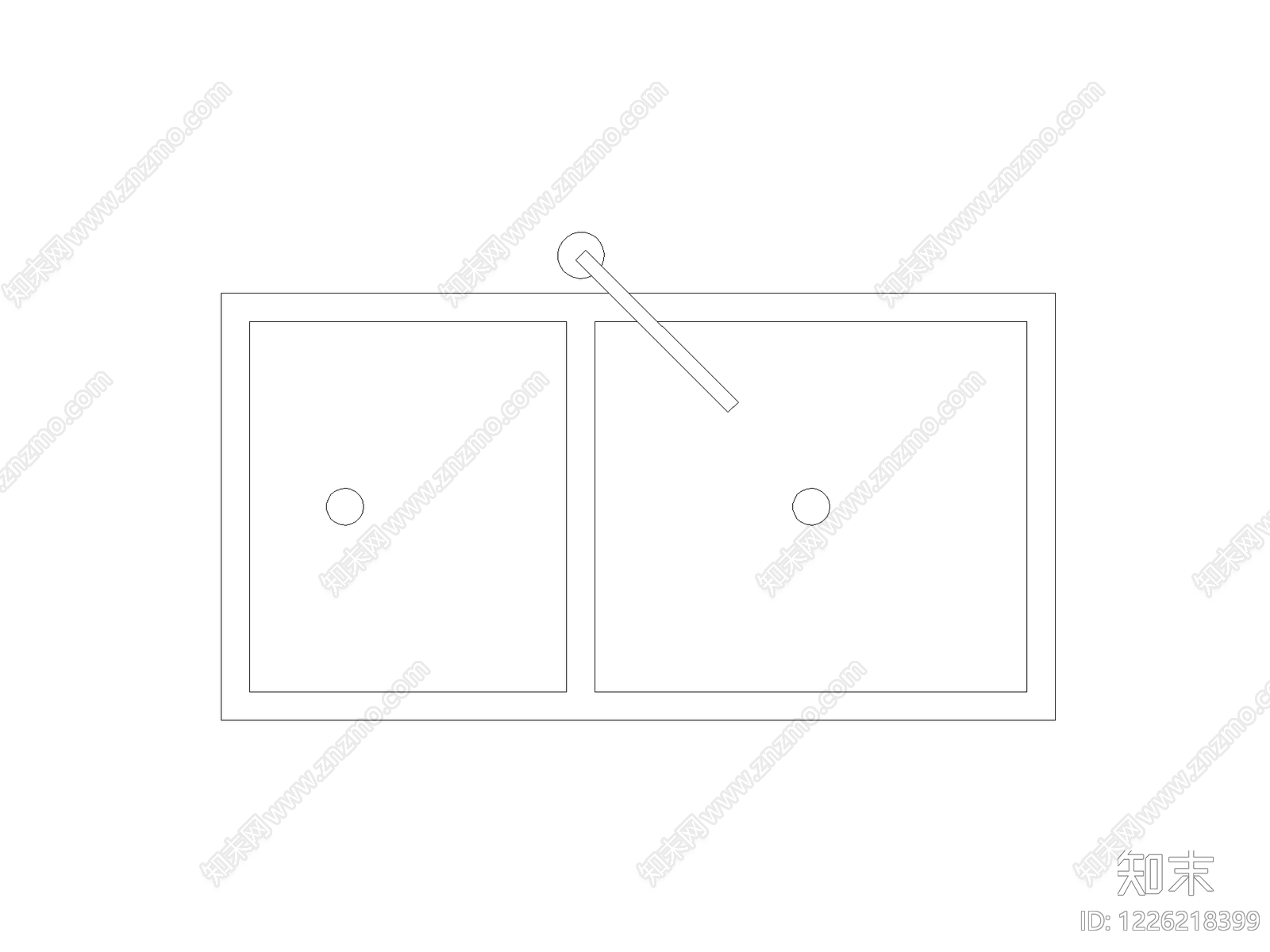 现代,极简厨房设施CAD图纸