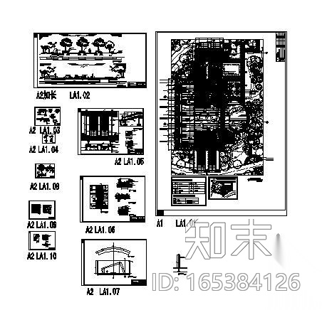 某小区中轴广场施工大样图施工图下载【ID:165384126】