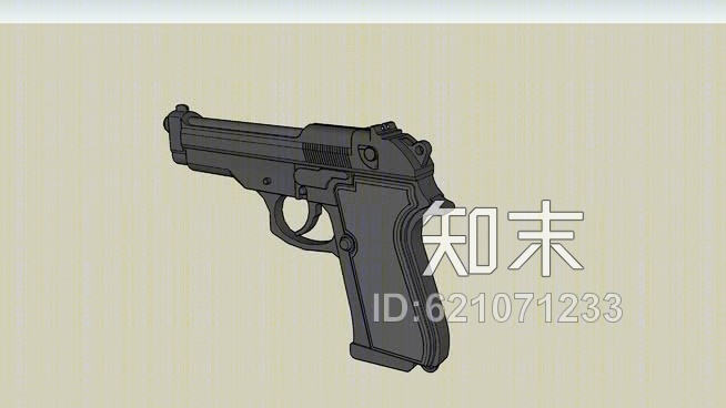 贝雷塔M9（92fs）SU模型下载【ID:621071233】