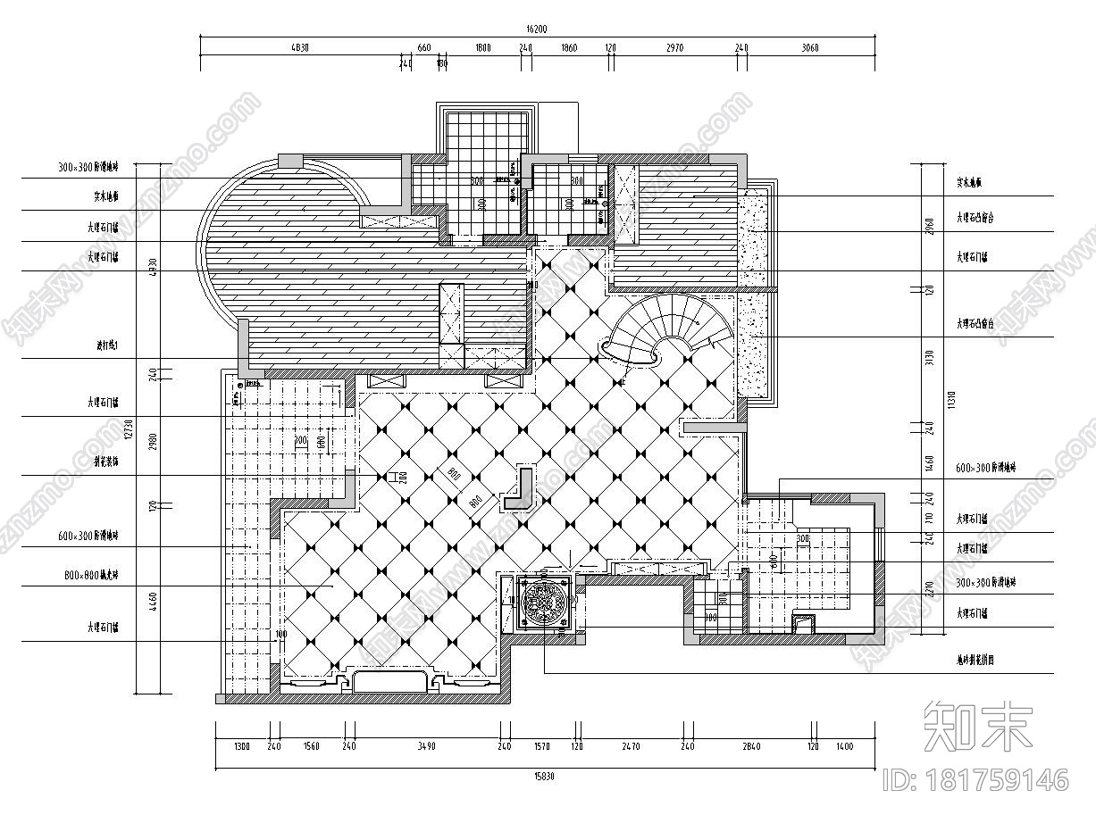 远辰山水一号居住区区复式楼施工图设计（CAD+实景图）cad施工图下载【ID:181759146】