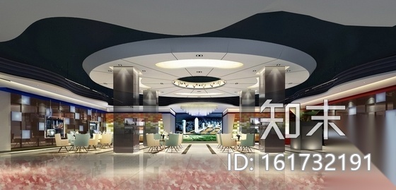[西安]高档现代风格售楼中心精装修CAD施工图cad施工图下载【ID:161732191】