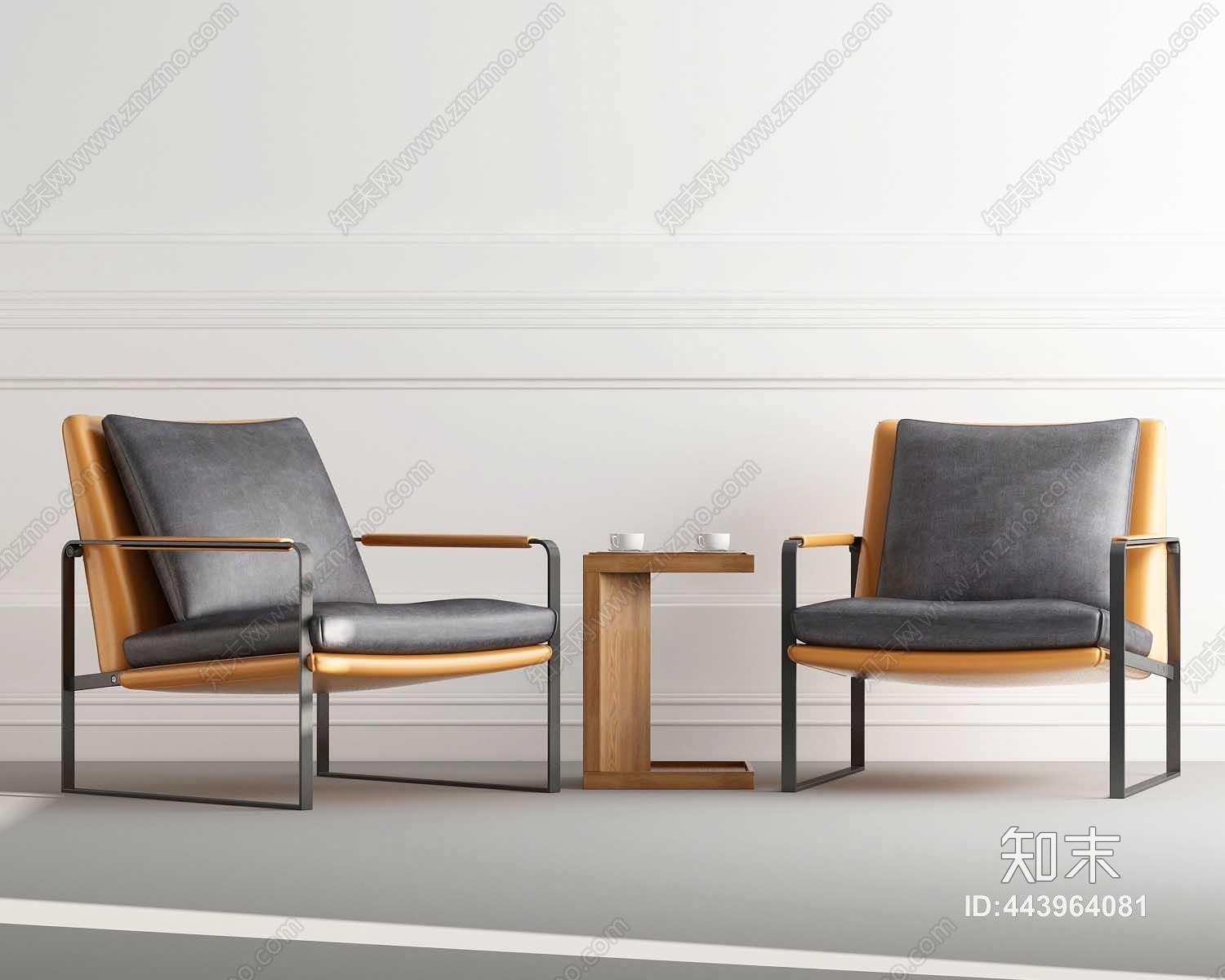 现代椅子茶几3D模型下载【ID:443964081】