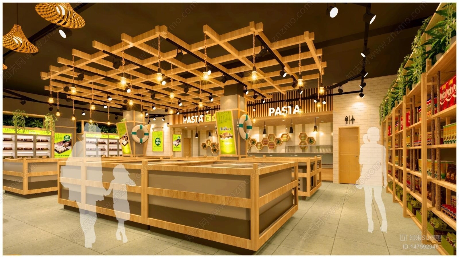 新中式水果店SU模型下载【ID:147592946】