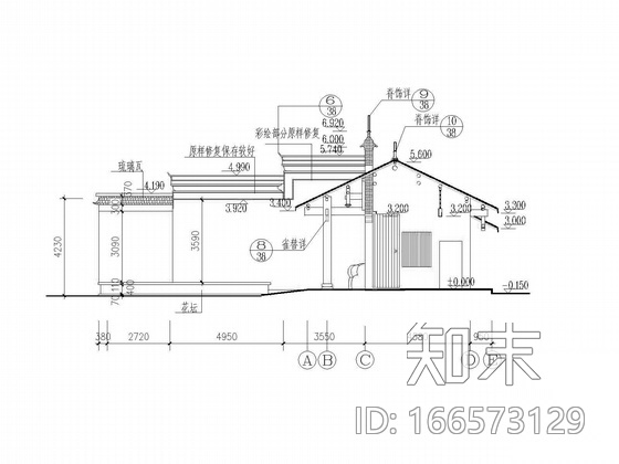 某中学校文物院维修改造工程建筑施工图(另含给排水和电...cad施工图下载【ID:166573129】