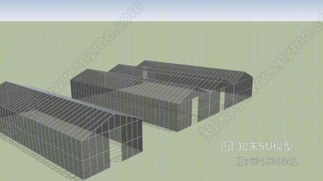 商业玻璃温室SU模型下载【ID:631530842】