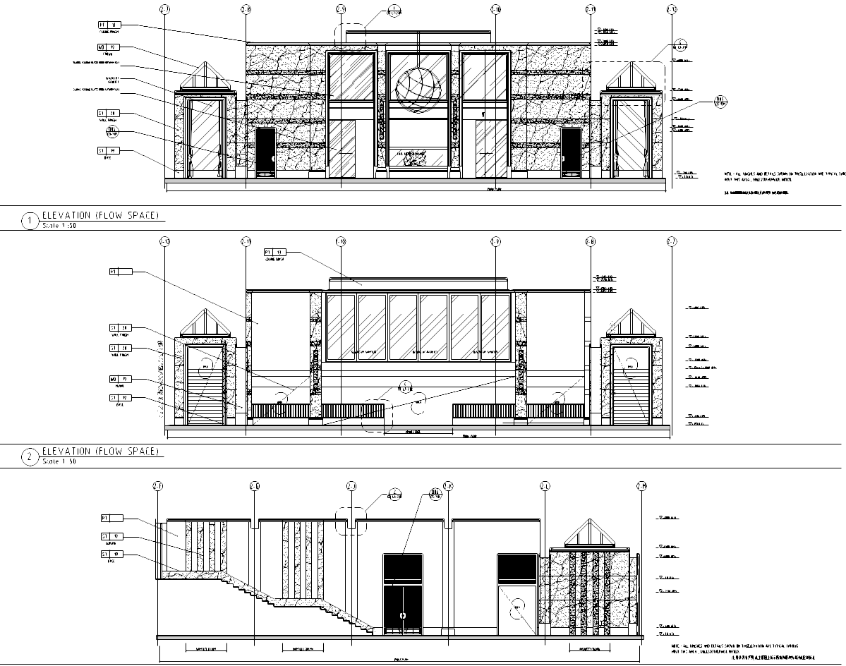 [广东]富力惠州洲际度假酒店大堂施工图cad施工图下载【ID:161813194】