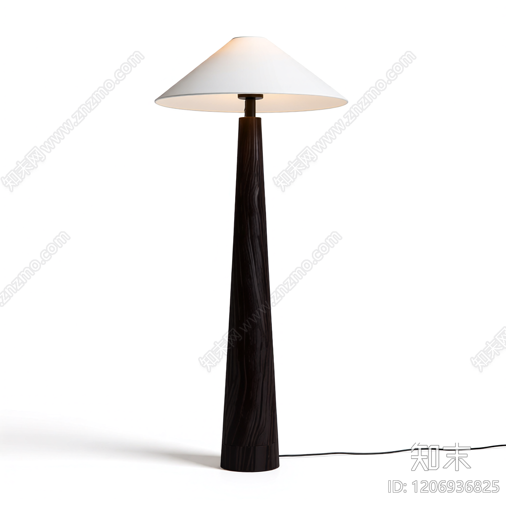 木质底座落地灯3D模型下载【ID:1206936825】