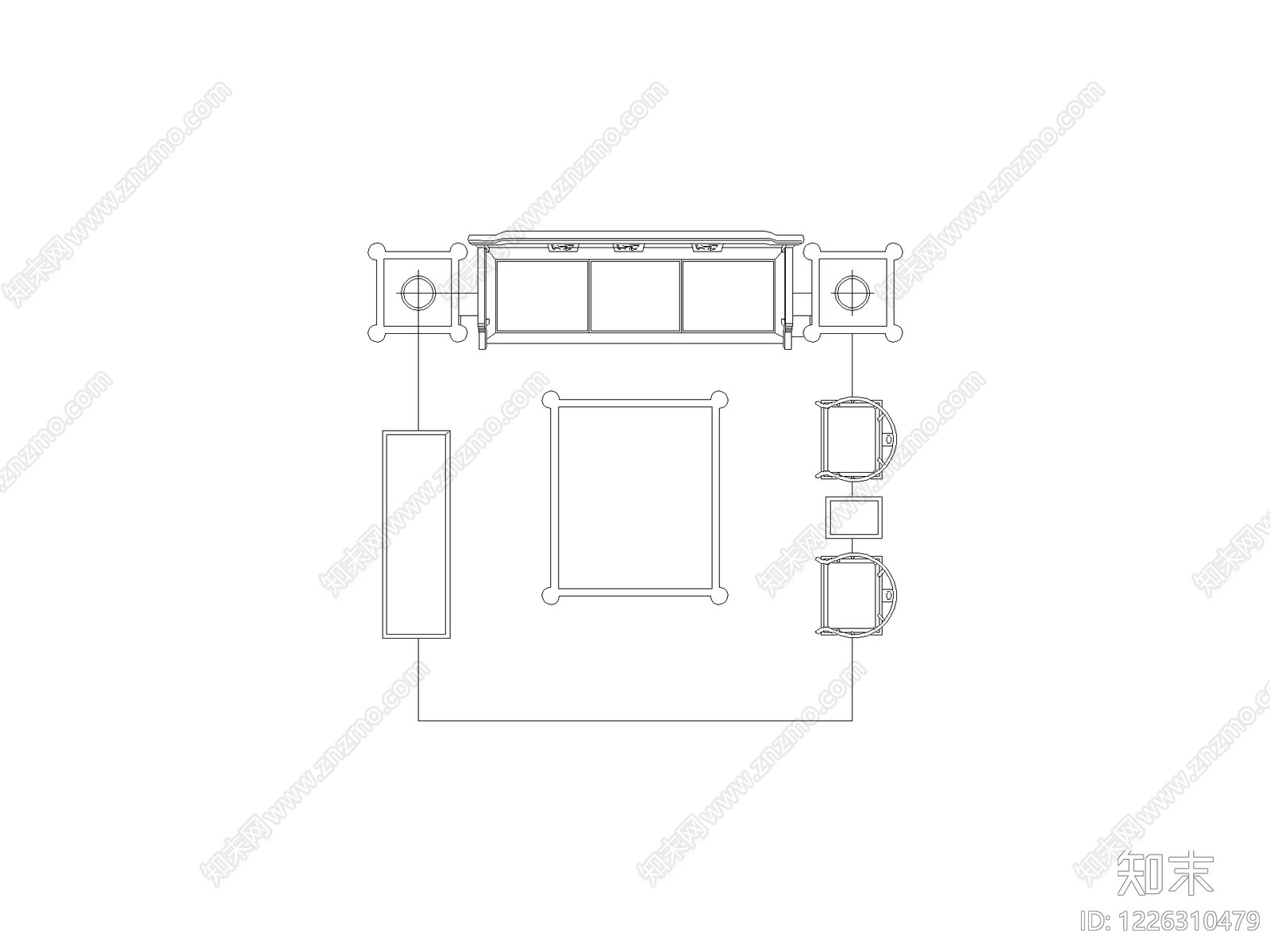 桌子cad施工图下载【ID:1226310479】