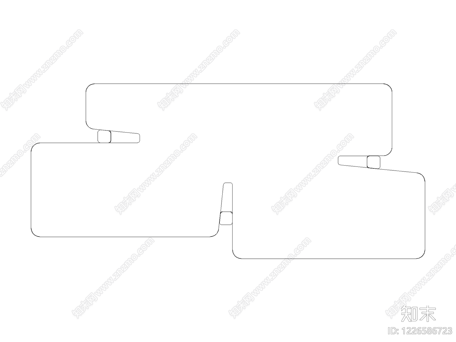 现代沙发CAD图纸
