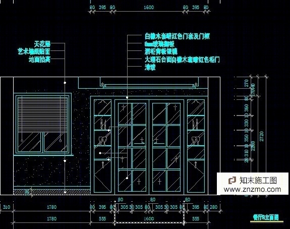 简欧家装设计施工图施工图下载【ID:36938667】