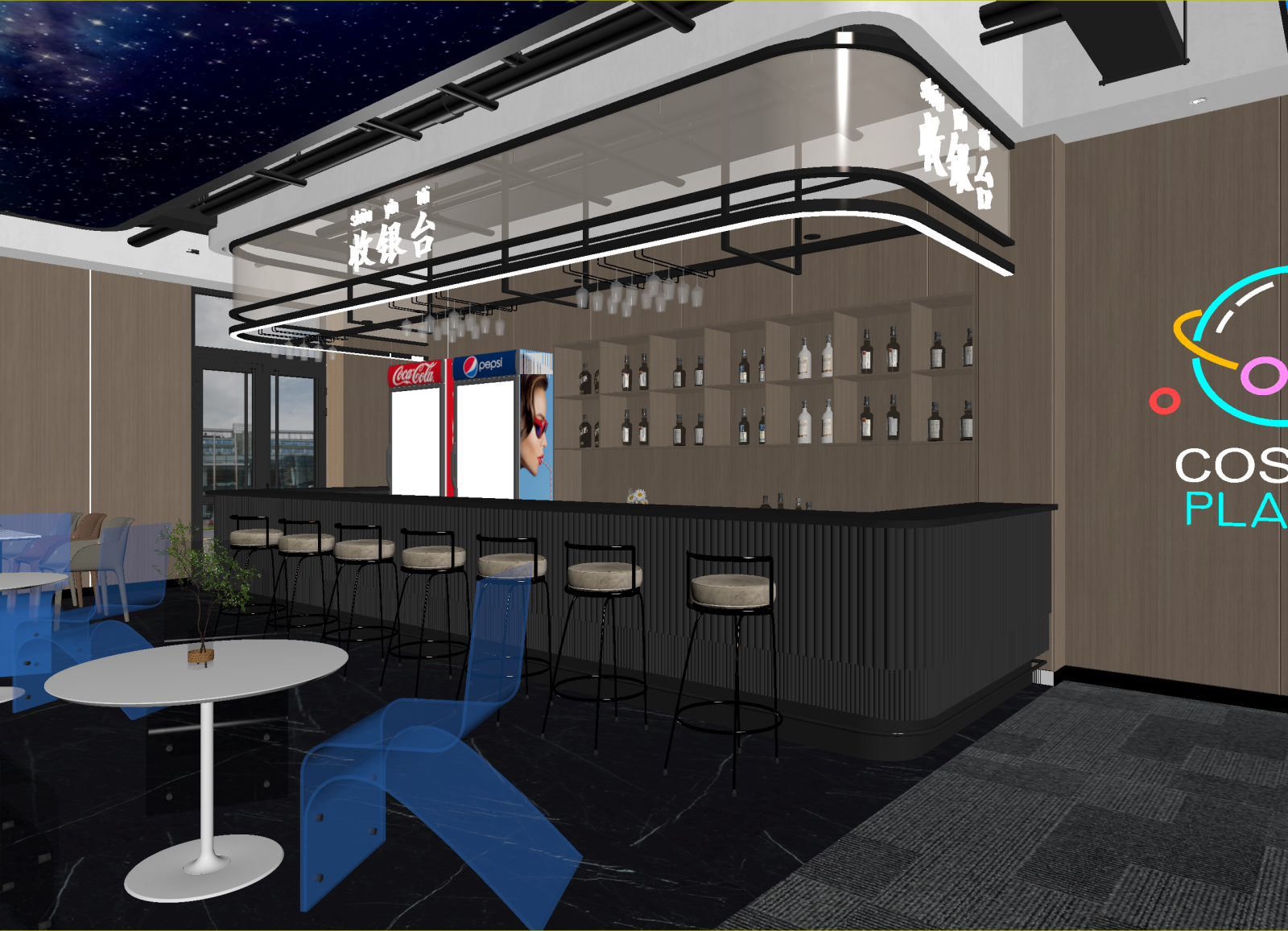 现代酒吧3D模型下载【ID:1214322121】