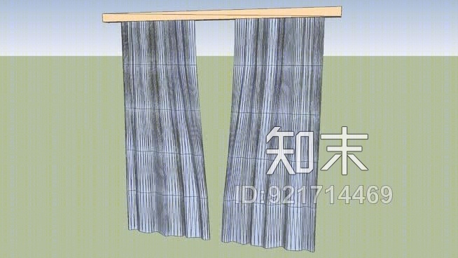 窗帘SU模型下载【ID:921714469】