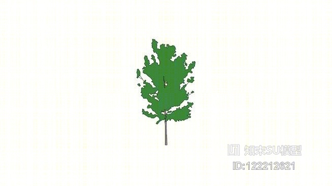 二维山核桃树20英尺SU模型下载【ID:122212621】
