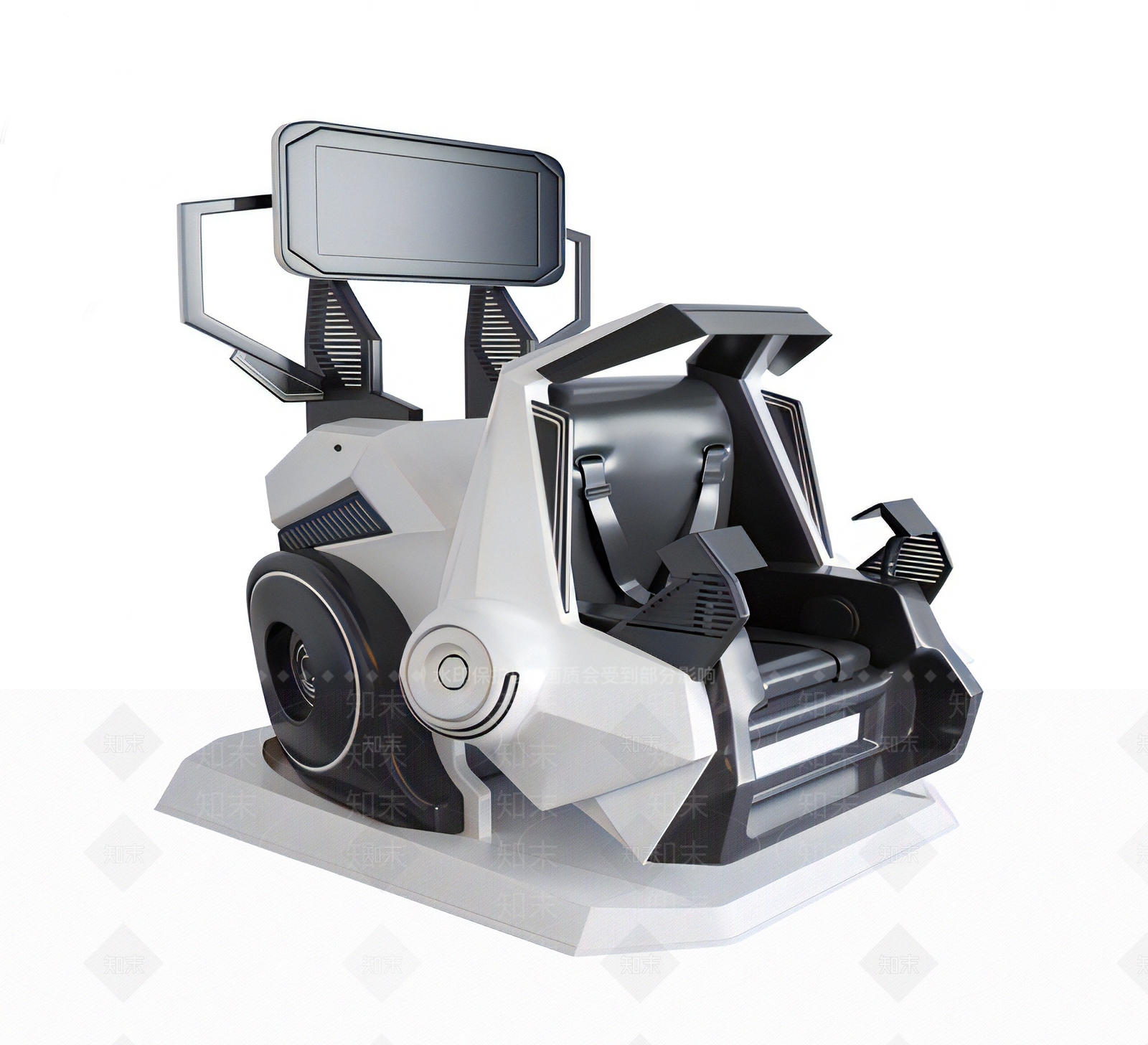 现代VR游戏椅子3D模型下载【ID:199595155】