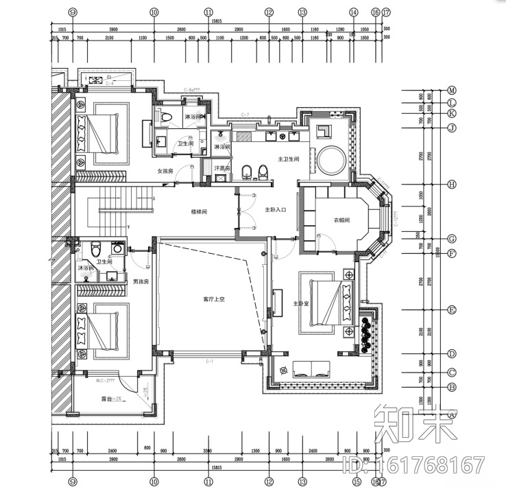 [辽宁]青墨雅涵—444㎡中式风格住宅设计施工图及效果图cad施工图下载【ID:161768167】