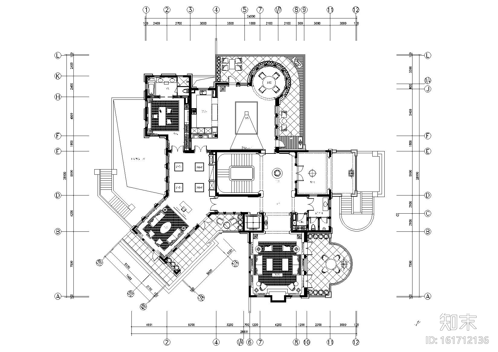 [浙江]-宁波茶亭C2户型售楼处样板房施工图cad施工图下载【ID:161712136】