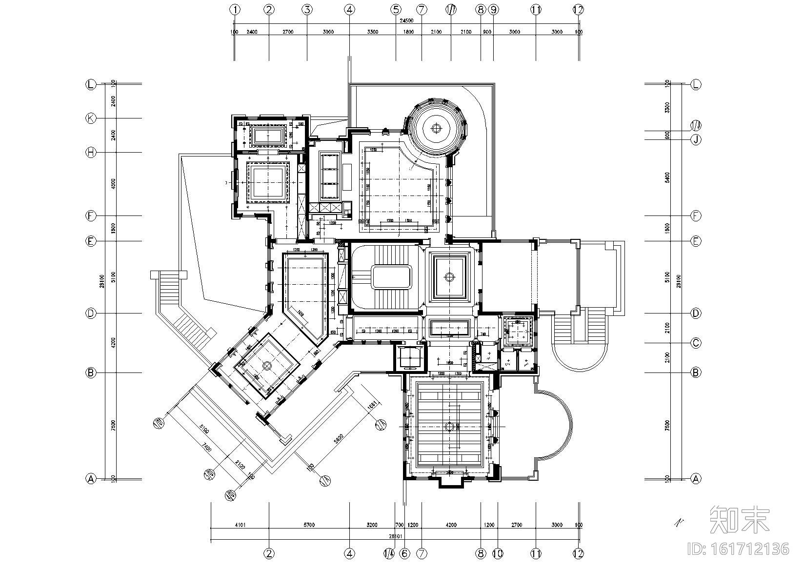 [浙江]-宁波茶亭C2户型售楼处样板房施工图cad施工图下载【ID:161712136】