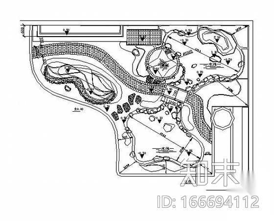别墅小花园施工图cad施工图下载【ID:166694112】