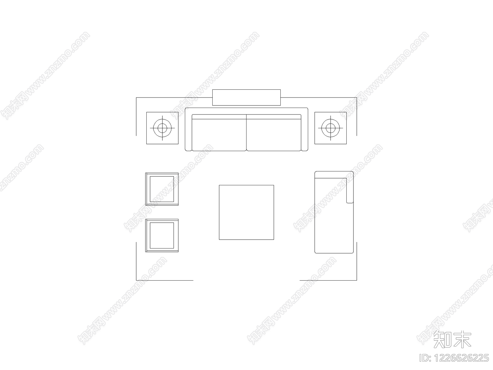 现代,意式沙发CAD图纸