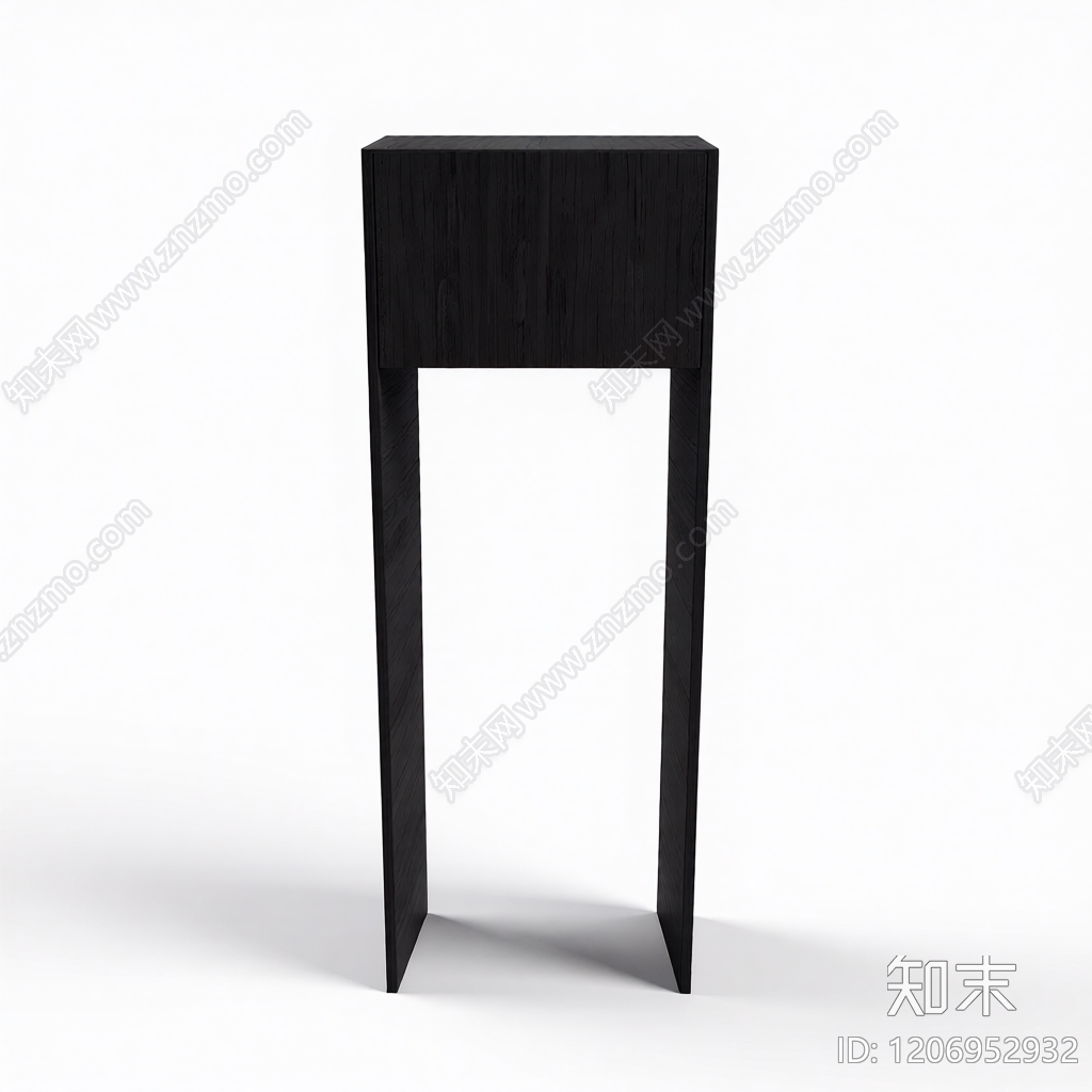 黑色木质隔断构件3D模型下载【ID:1206952932】
