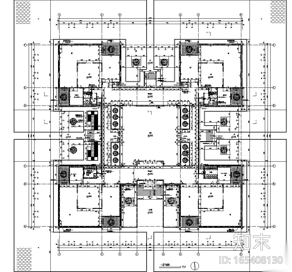 [宁夏]单层剪力墙结构书院建筑施工图全套专业图纸cad施工图下载【ID:165408130】