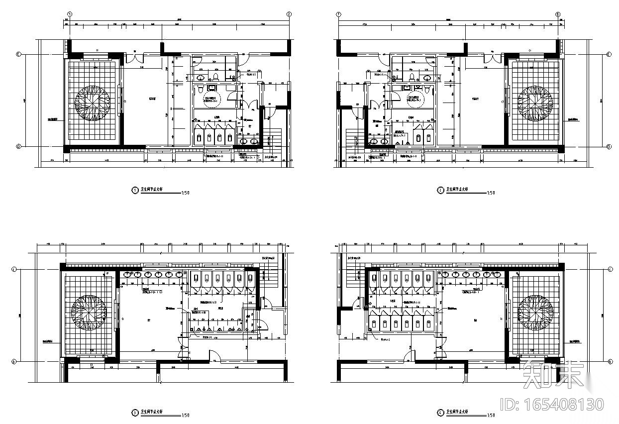 [宁夏]单层剪力墙结构书院建筑施工图全套专业图纸cad施工图下载【ID:165408130】