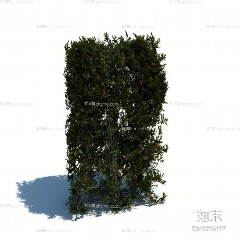 绿色绿植墙3D模型下载【ID:42705127】