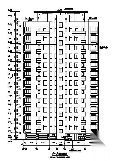 某十一层住宅楼建筑施工图cad施工图下载【ID:151384160】