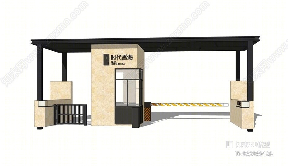 现代入口大门SU模型下载【ID:932989198】