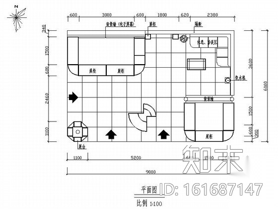 某手机展厅展示设计图cad施工图下载【ID:161687147】