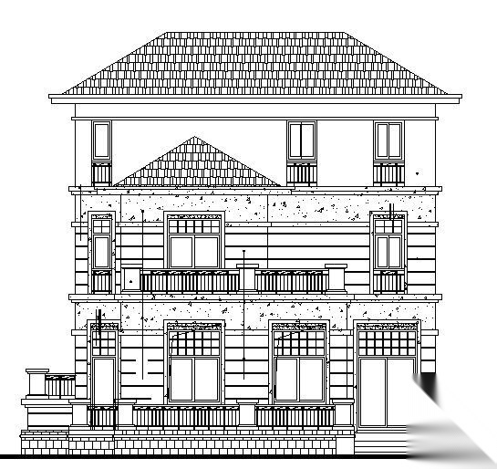 某三层别墅建筑结构施工图施工图下载【ID:149920140】
