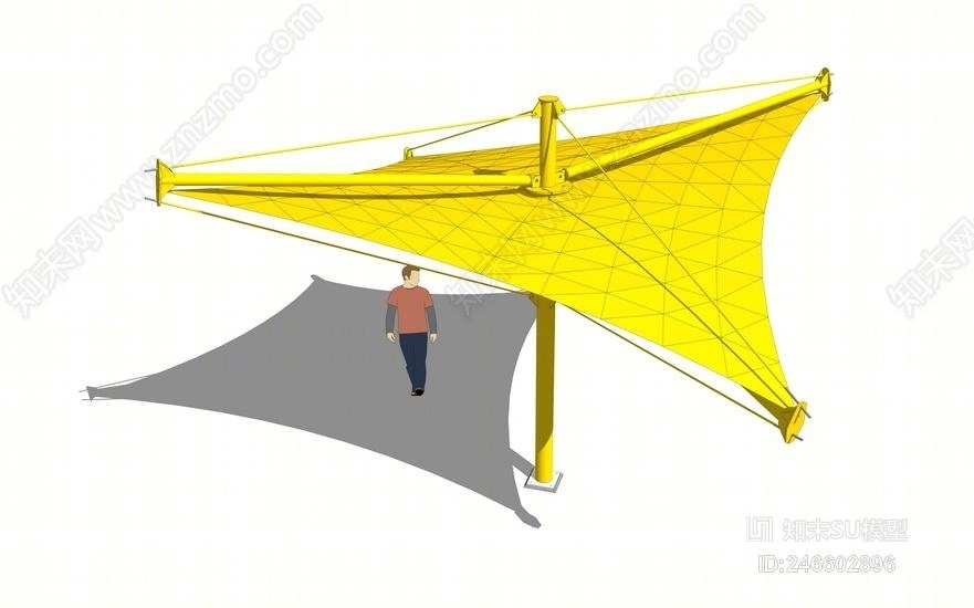 现代遮阳棚SU模型下载【ID:246602896】