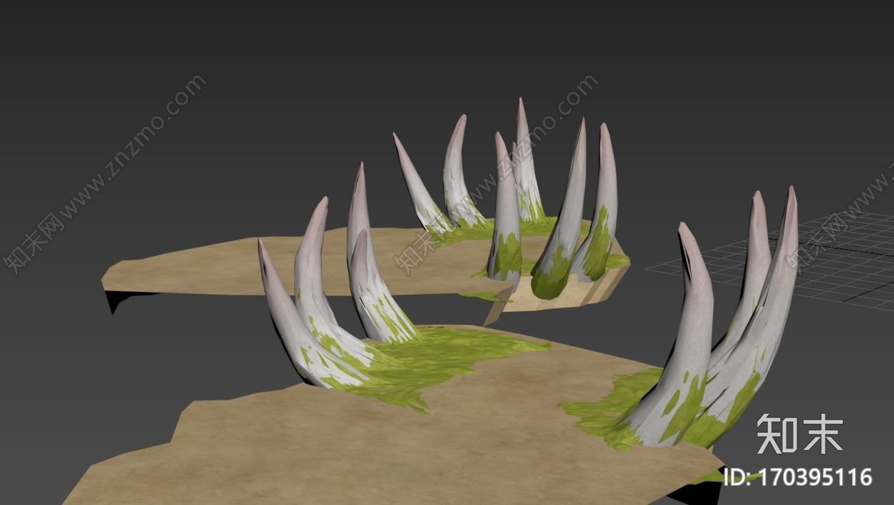 地表青苔象牙刺CG模型下载【ID:170395116】