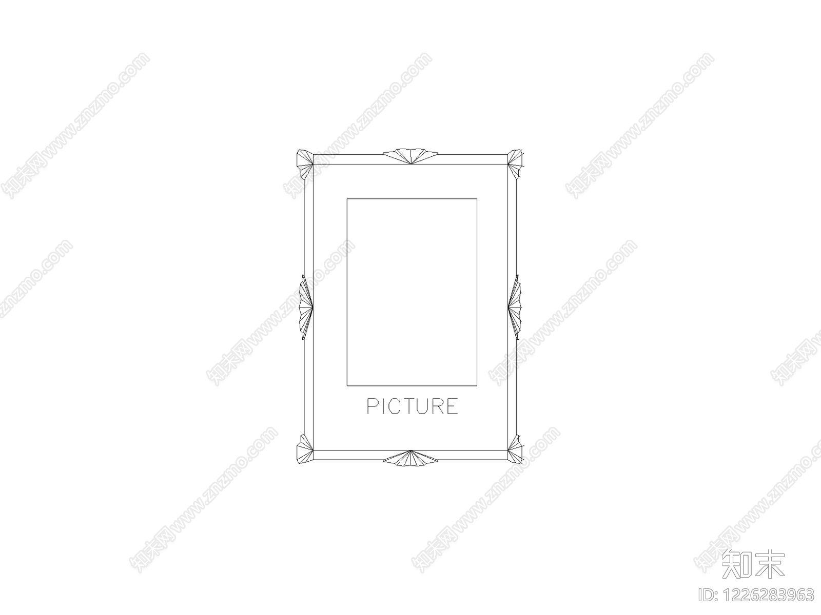 现代挂画CAD图纸