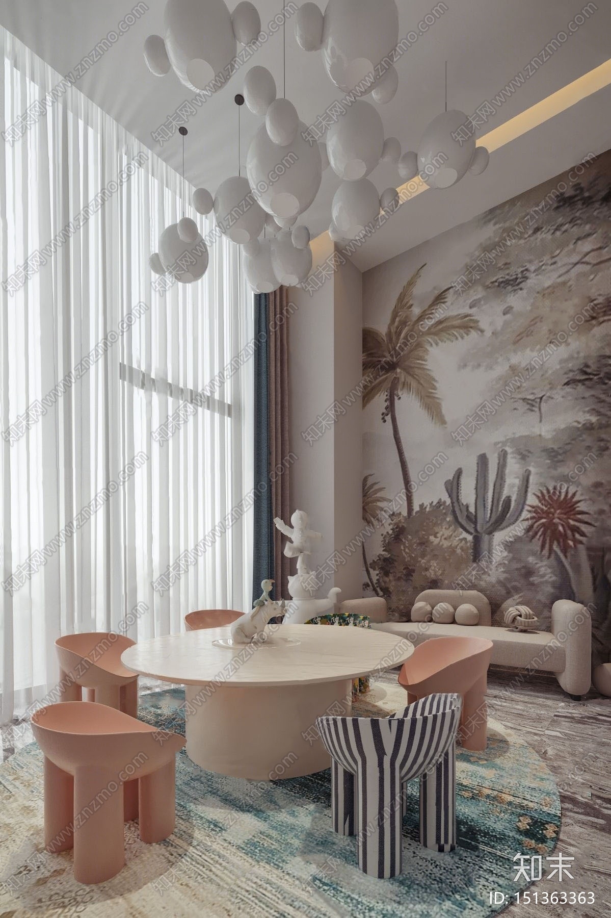 简欧儿童休闲区3D模型下载【ID:151363363】