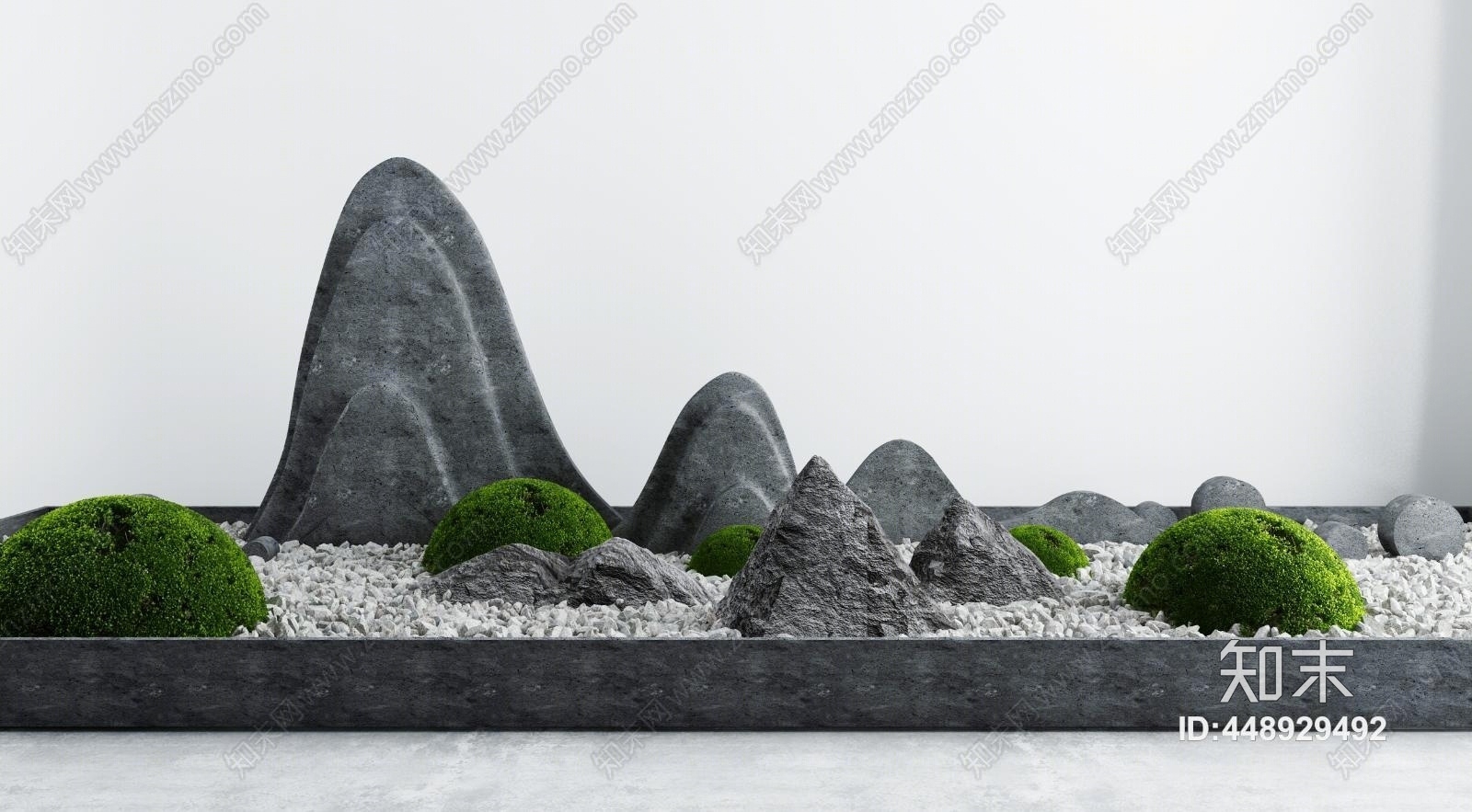 新中式景观小品3D模型下载【ID:448929492】