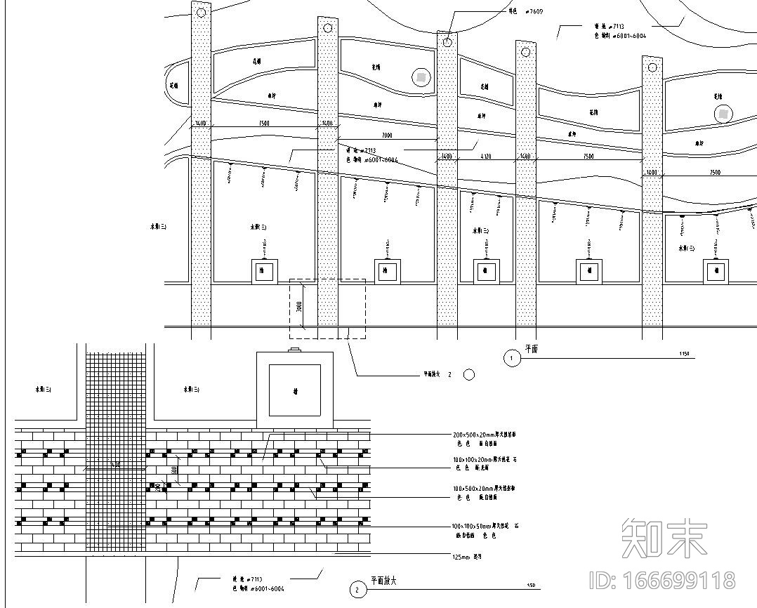 [山东]信合商城居住区全套景观施工图设计（包含CAD+2...cad施工图下载【ID:166699118】