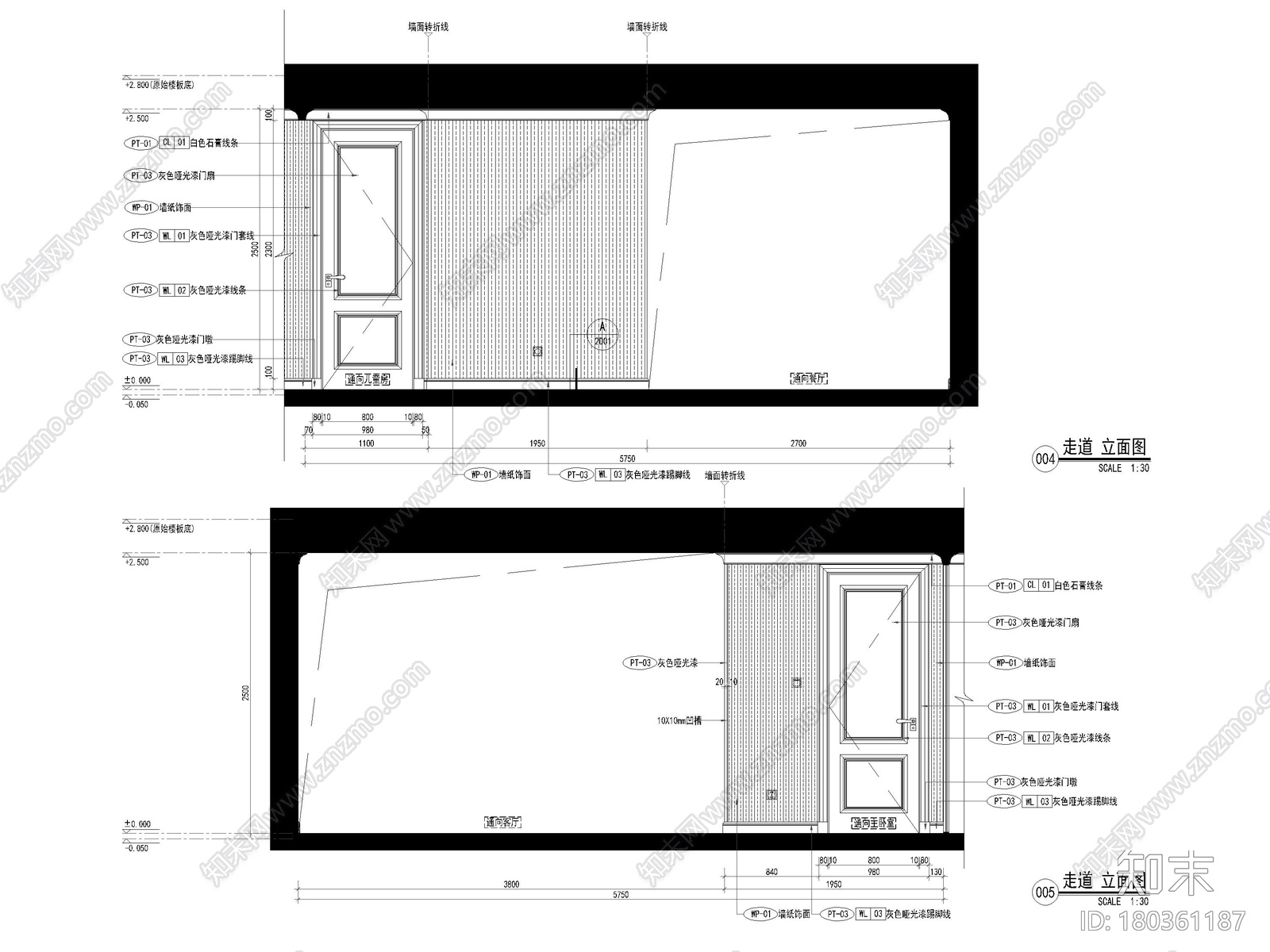 [苏州]鲁能118㎡三居家装样板间​装修图纸cad施工图下载【ID:180361187】