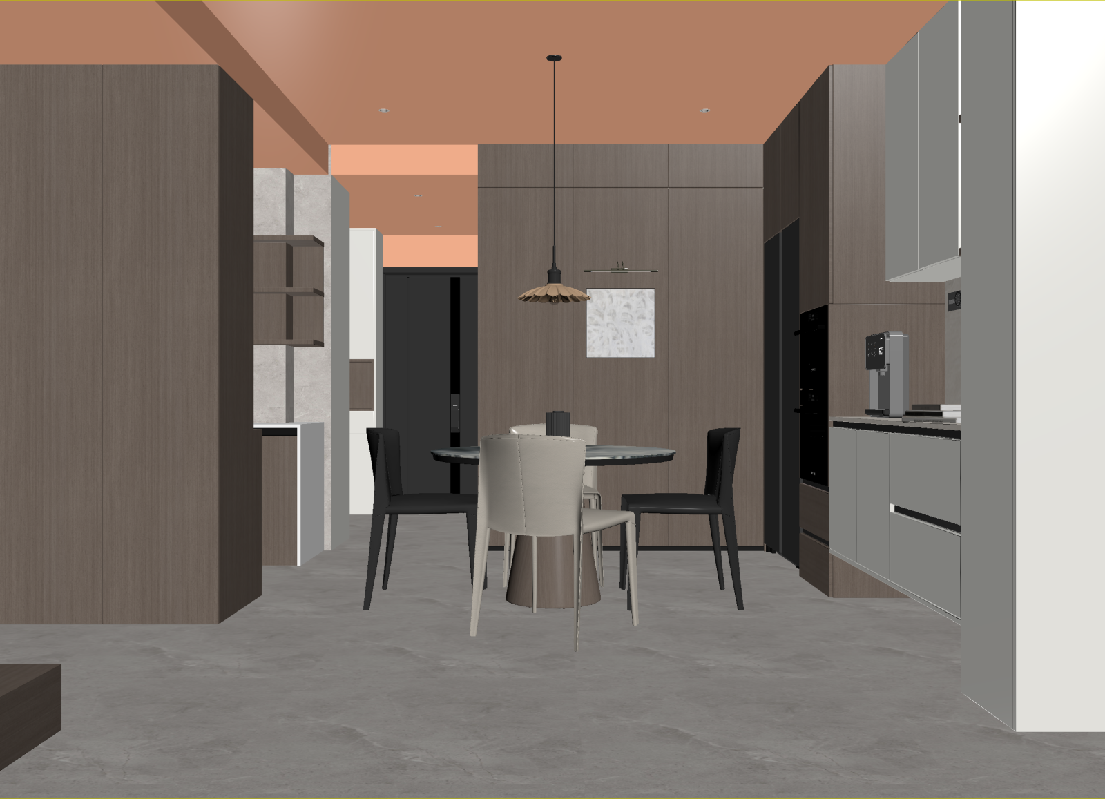 现代开放式厨房3D模型下载【ID:1215072994】