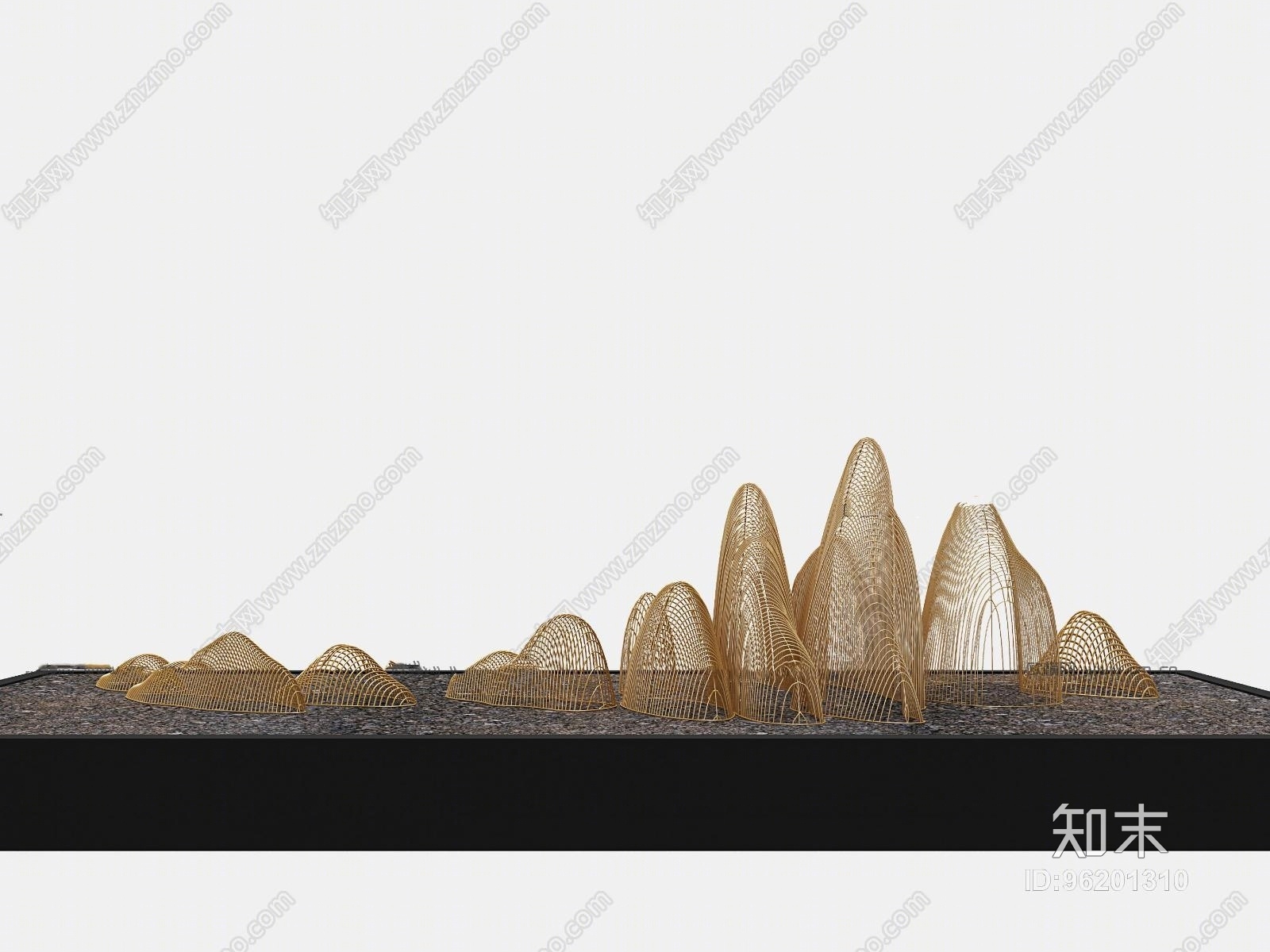 新中式镂空假山摆件3D模型下载【ID:96201310】