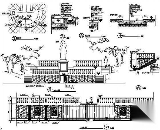 某小区组团二景观施工图cad施工图下载【ID:161119199】