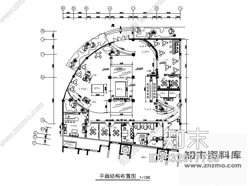 施工图毕业设计售楼处装修图cad施工图下载【ID:532077733】