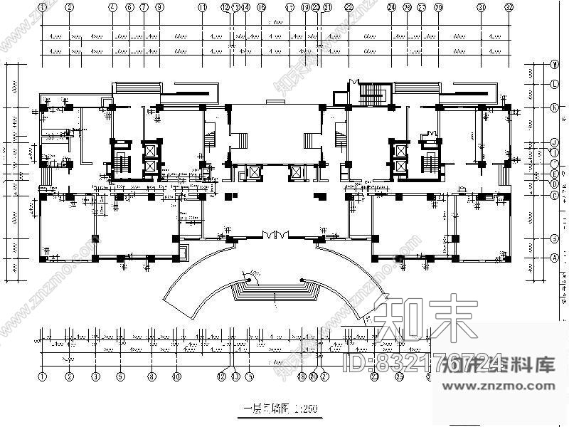 图块/节点某办公楼平面图施工图下载【ID:832176724】