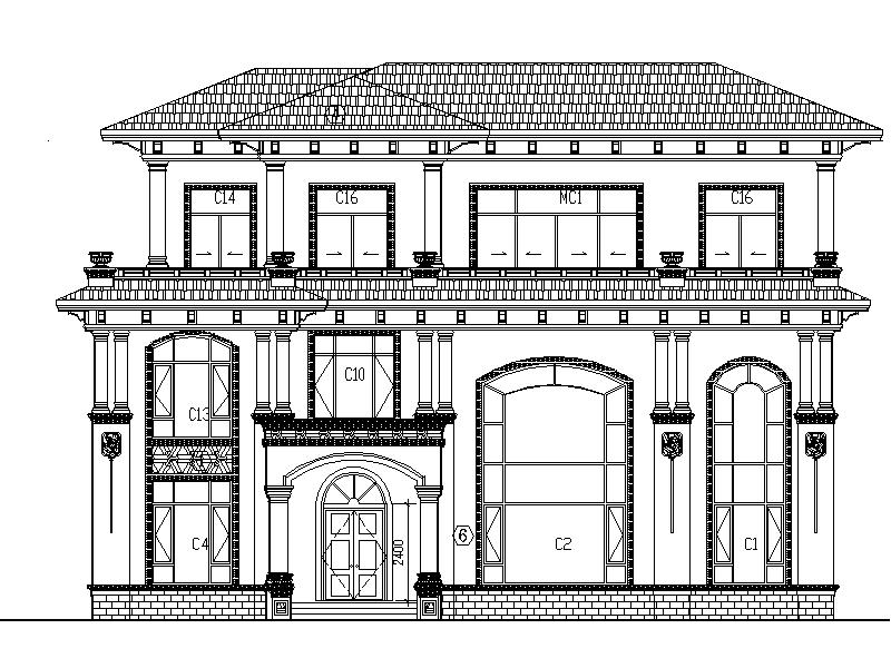 3层单家独院式别墅框架结构建筑设计（包含CAD）施工图下载【ID:166581103】