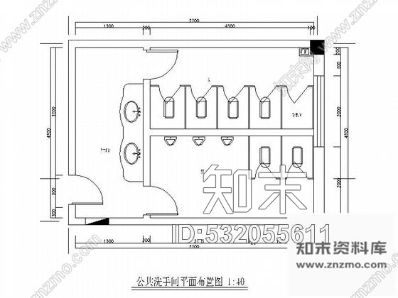 施工图酒店公共卫生间室内装修图含效果施工图下载【ID:532055611】