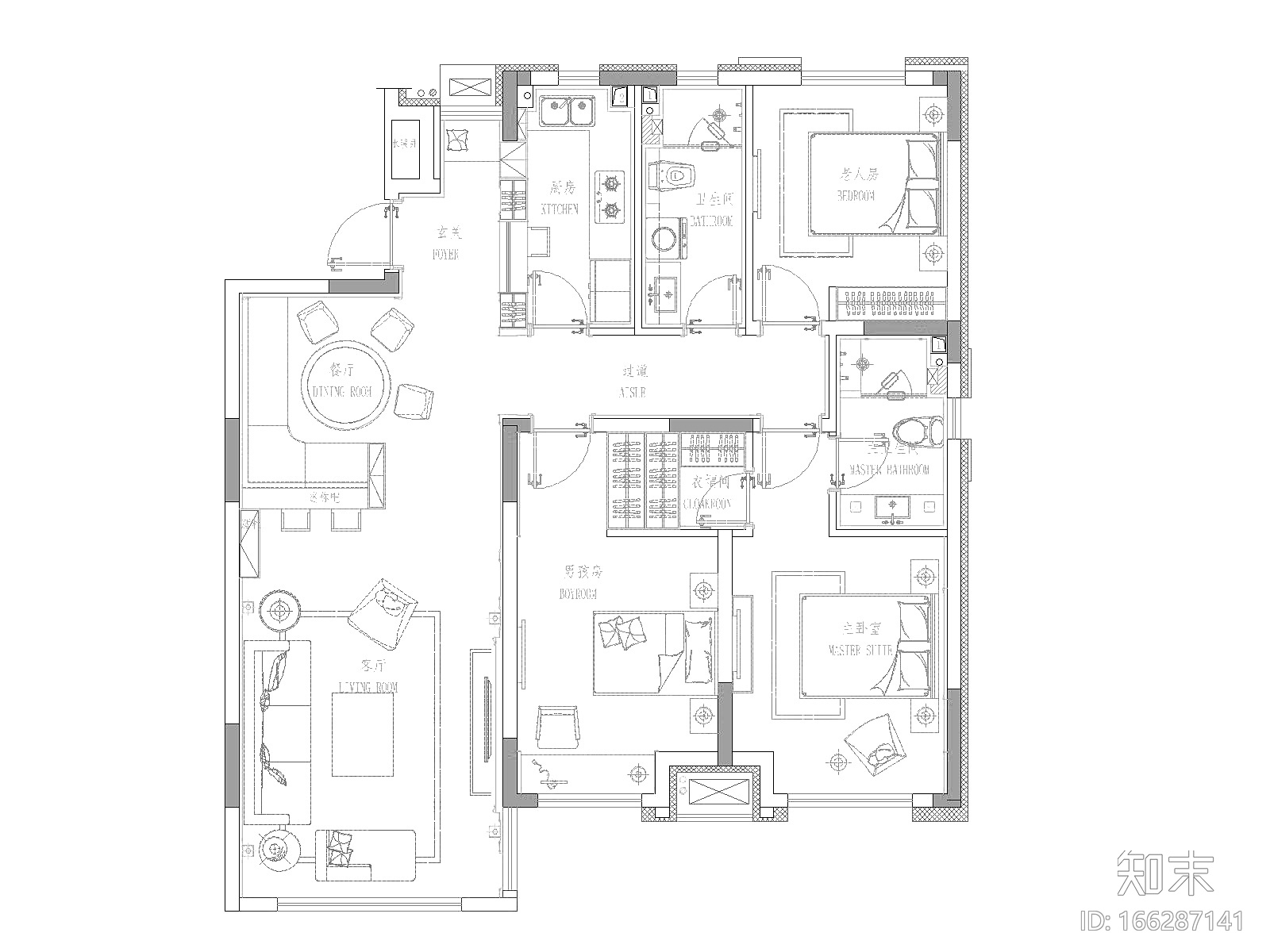 夏花似锦项目设计全套CAD施工图纸施工图下载【ID:166287141】