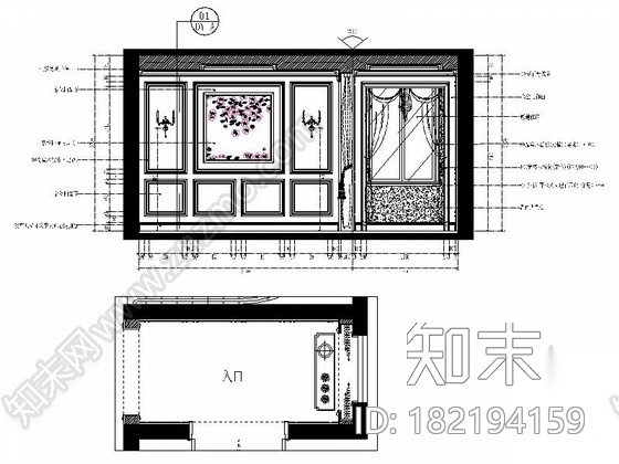 [福建]古典中式精品复式室内CAD装修图（含效果）cad施工图下载【ID:182194159】