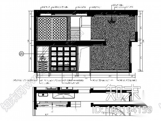 [福建]古典中式精品复式室内CAD装修图（含效果）cad施工图下载【ID:182194159】