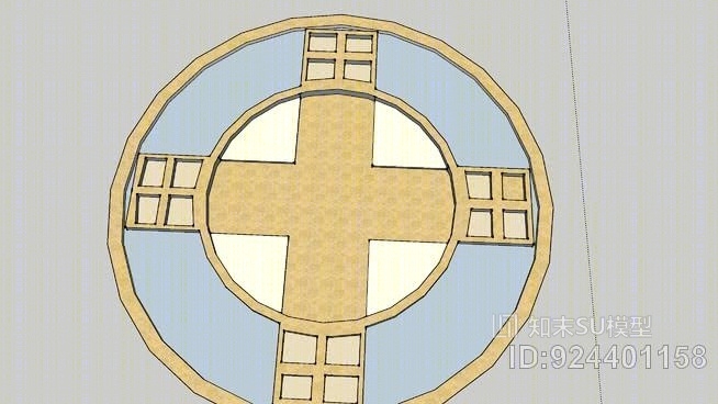 圆形玻璃窗SU模型下载【ID:924401158】