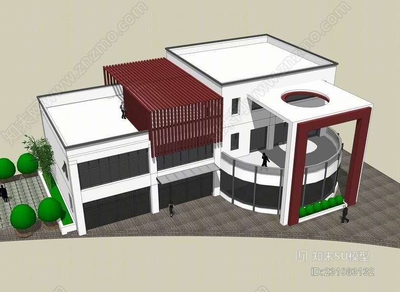 现代农村自建房SU模型下载【ID:231083132】